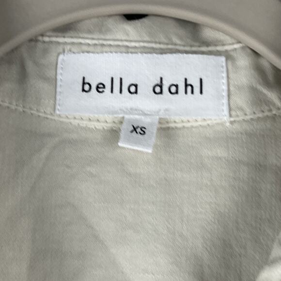Bella Dahl Top Womens XS Ivory 2 Pocket Oversized Button Up Minimal Neutral NEW - Picture 4 of 13